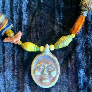 World Tribe Moon Face Necklace